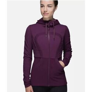 Lululemon Dance Studio III Jacket Women’s Size 6 Reversible Plum Hooded‎ Zip